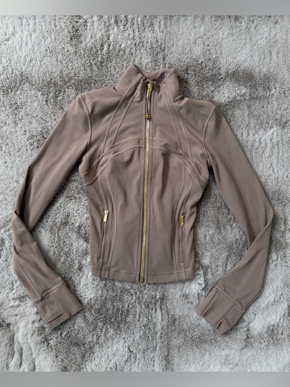 Lululemon Define Cropped Jacket (Taupetastic) - Nulu